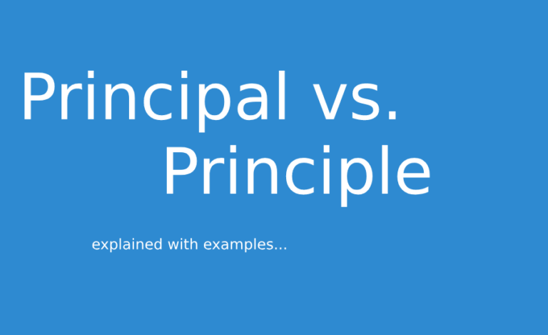 principal vs principle financial