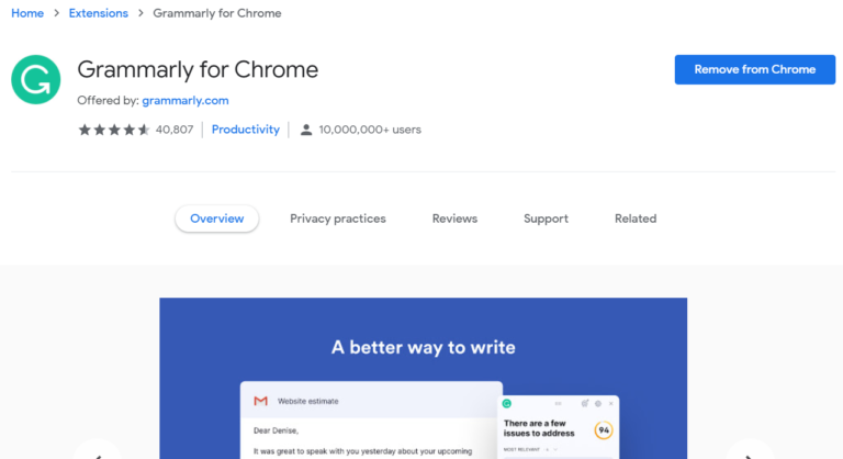 grammarly for chome