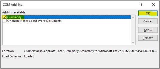 grammarly plugin for ms word
